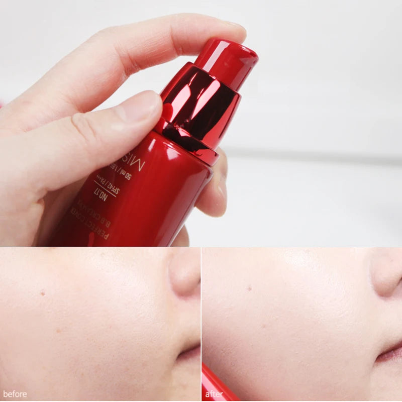 MISSHA M Perfect Cover BB Cream 50ml – New Version | CC Concealer, Whitening & Waterproof Liquid Foundation
