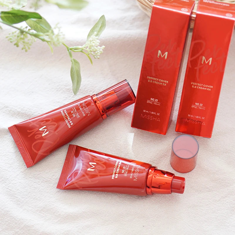 MISSHA M Perfect Cover BB Cream 50ml – New Version | CC Concealer, Whitening & Waterproof Liquid Foundation