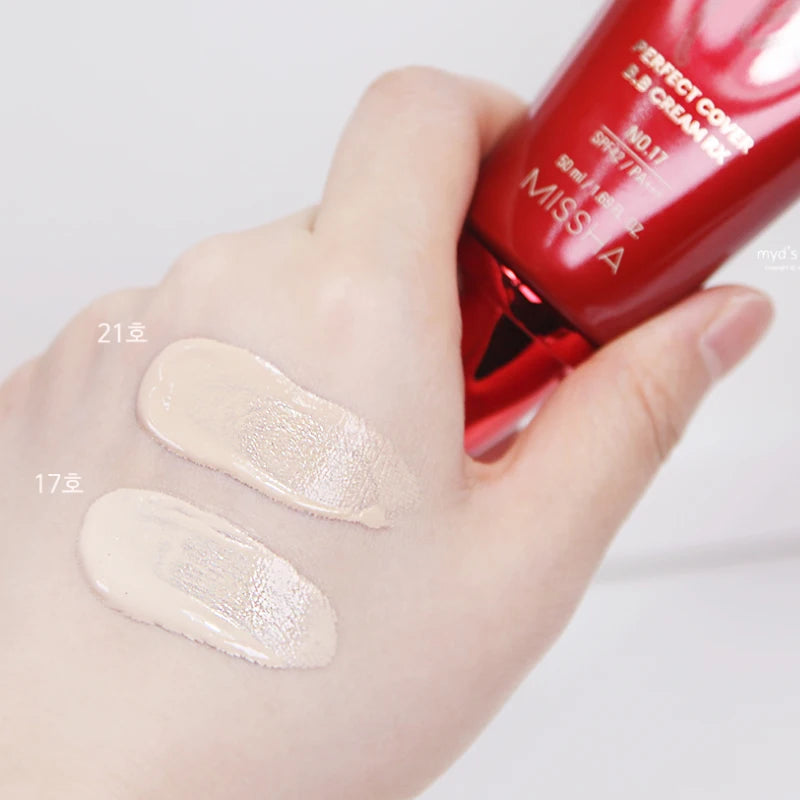MISSHA M Perfect Cover BB Cream 50ml – New Version | CC Concealer, Whitening & Waterproof Liquid Foundation