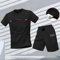 Men's Paris Outfit Tracksuit – T-Shirt & Sporty Shorts 2-Piece Set