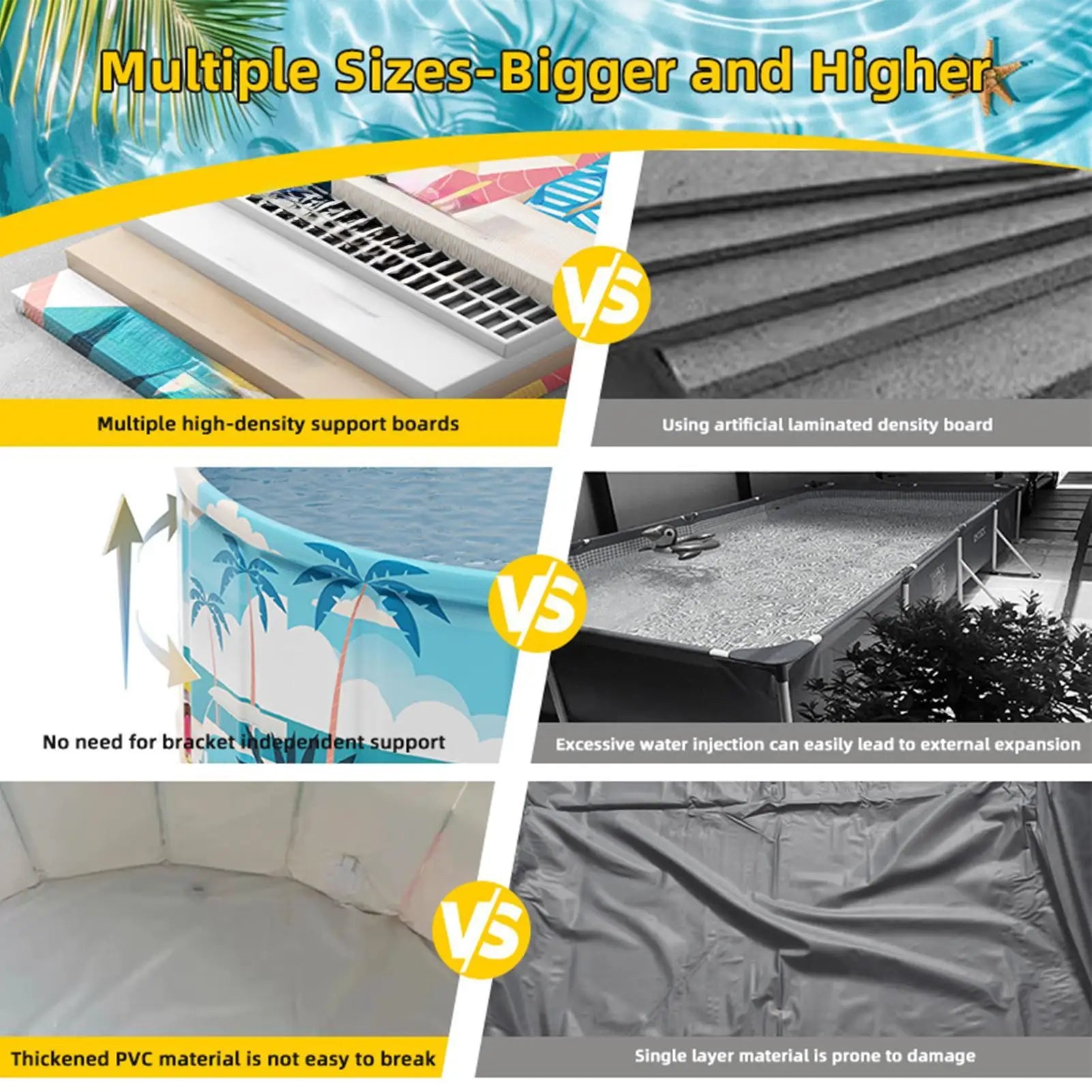 Foldable Inflatable Paddling Pool – Kids & Pets 90/120/160cm