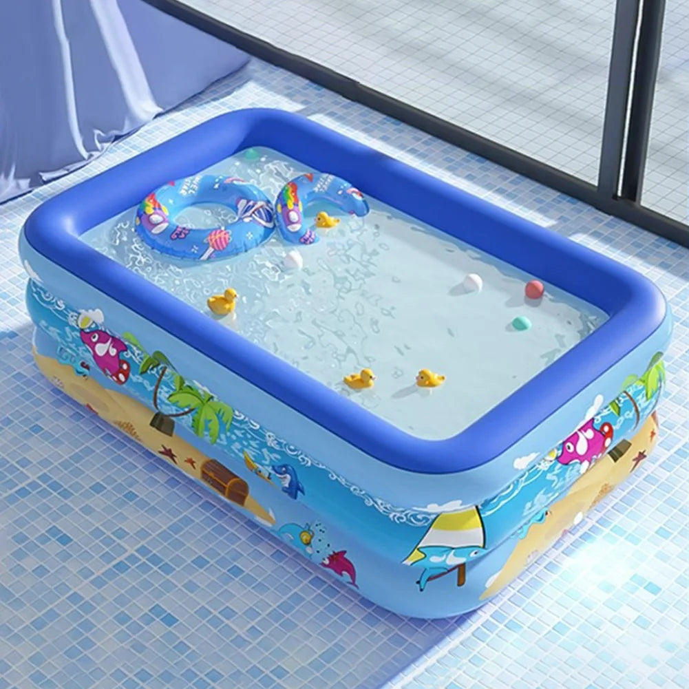 Cartoon Print Inflatable Swimming Pool – Indoor & Outdoor
