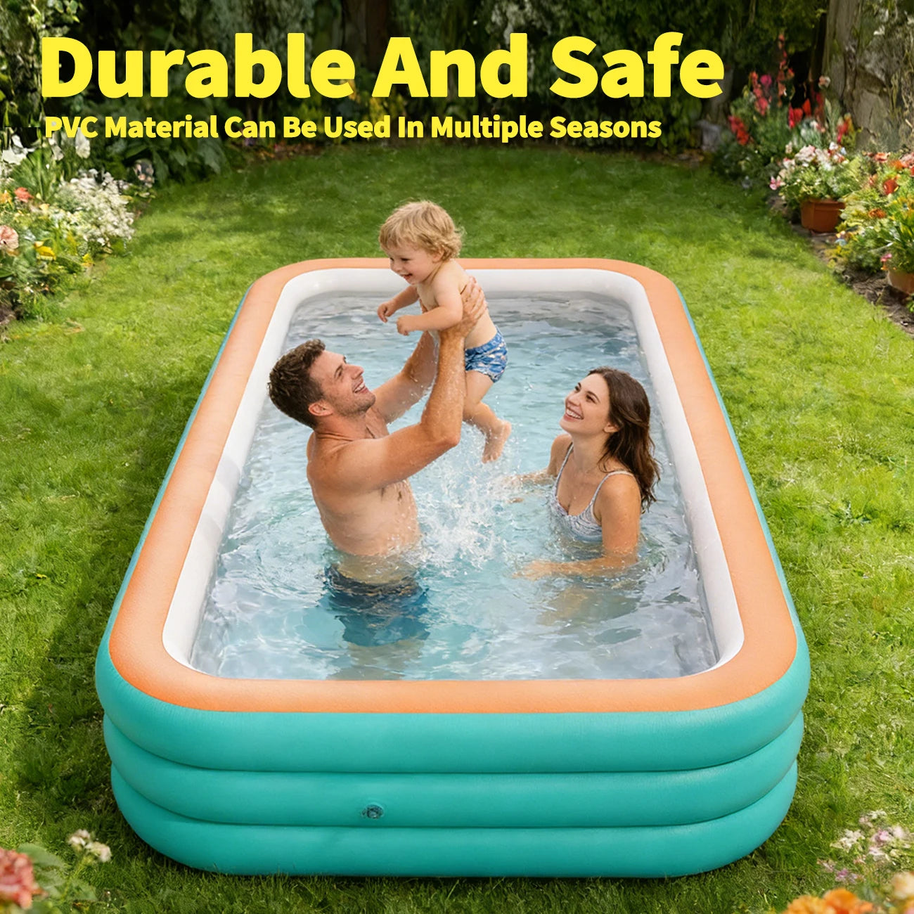Durable Thickened Family Inflatable Swimming Pool – Large Backyard Pool