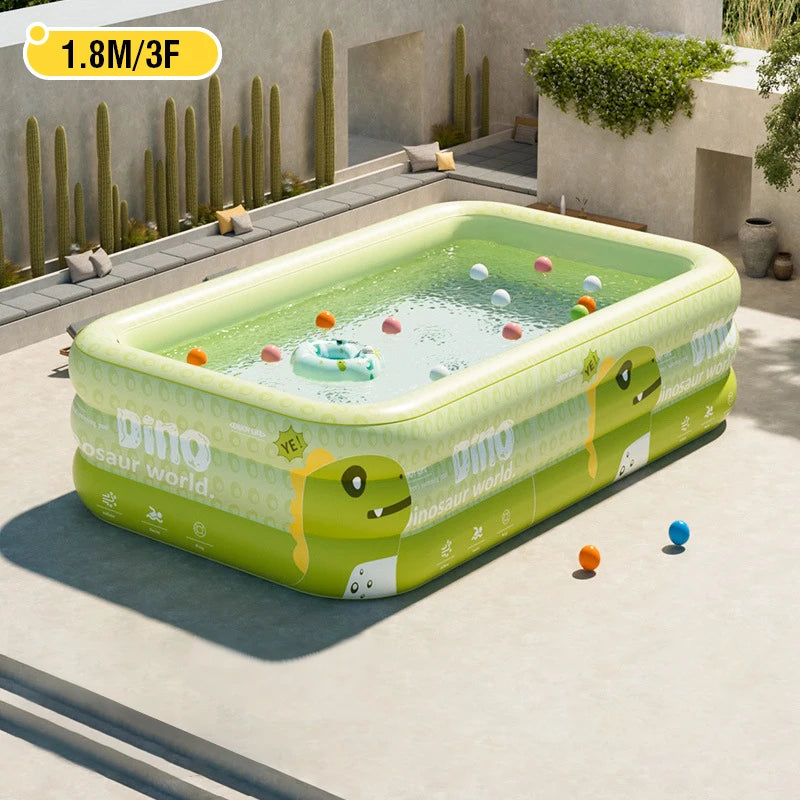 Large Inflatable Family Pool – 1.8 to 2.6M Backyard & Indoor