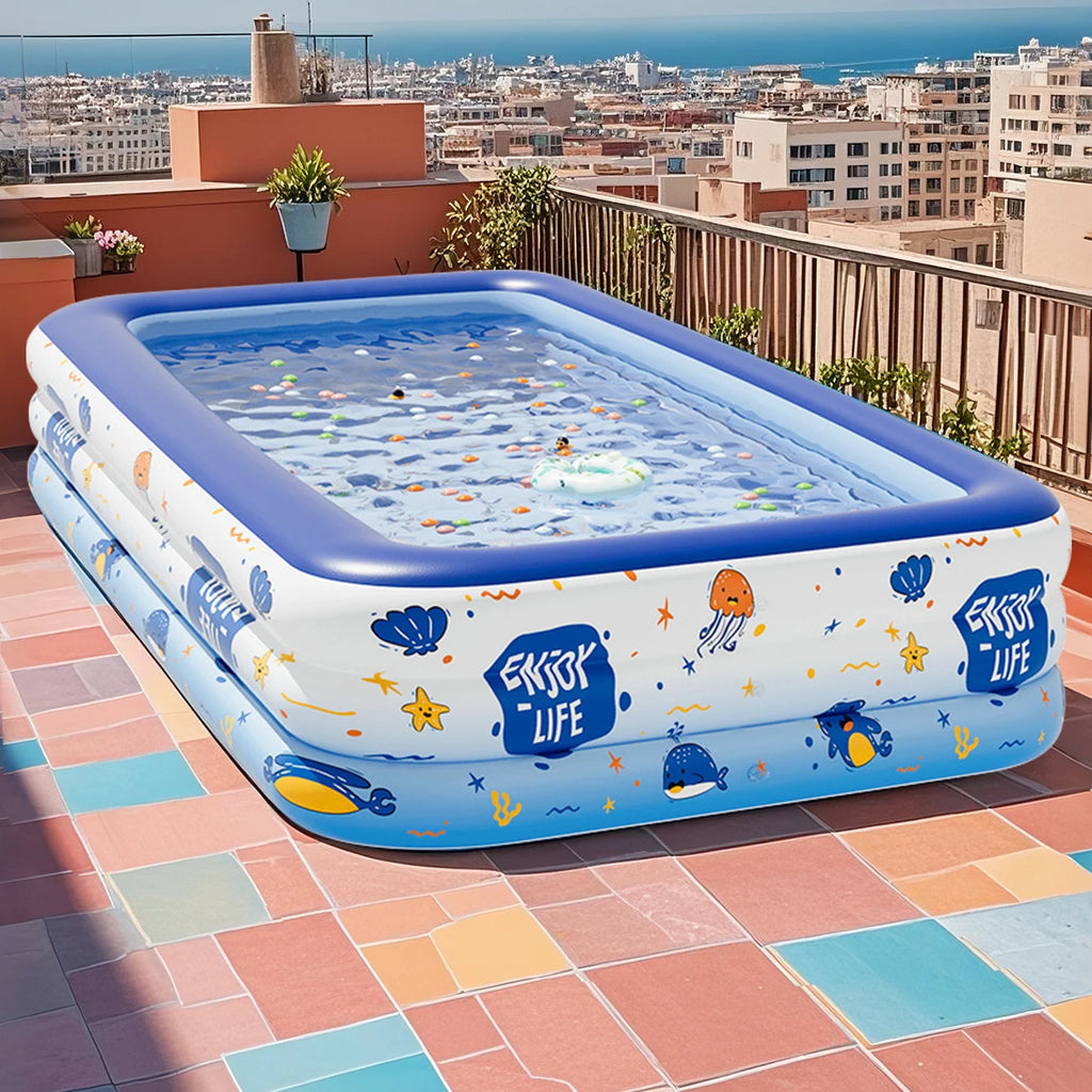 1PC Large Inflatable Swimming Pool, Portable Above Ground Pool, Thickened PVC Outdoor Backyard Summer Water Play Pool