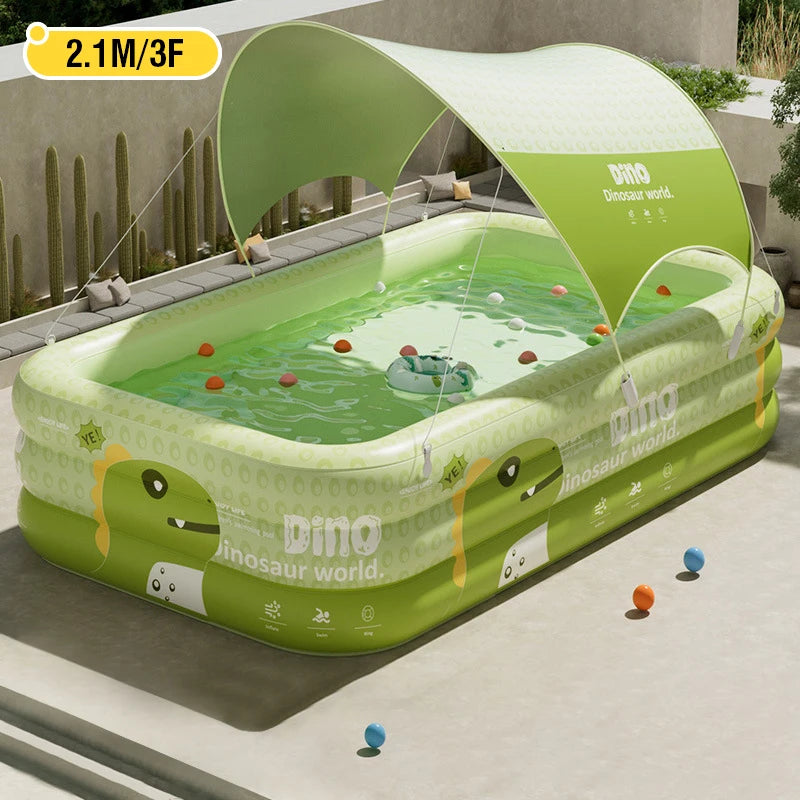 Large Inflatable Family Pool – 1.8 to 2.6M Backyard & Indoor
