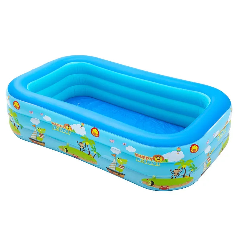 Mini Inflatable Swimming Pool – Cartoon Animal Print 51 Inch