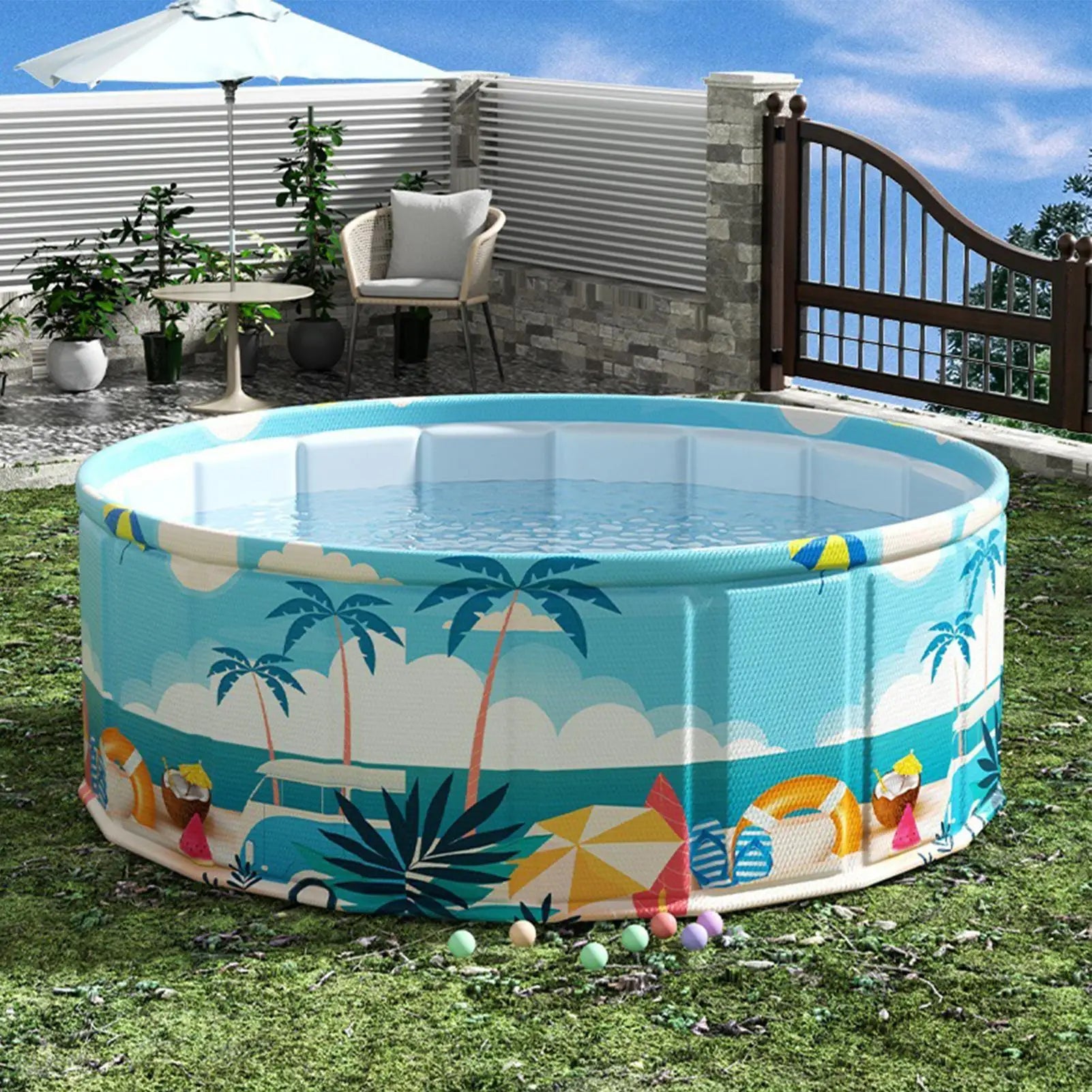Foldable Kids & Pet Pool – Wading Pool & Dog Bath Tub 90/120/160cm