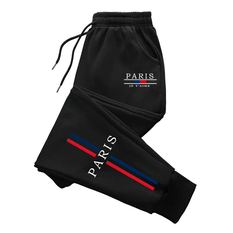 Men's Paris Fashion Jogger Sweatpants – Soft Casual Trousers