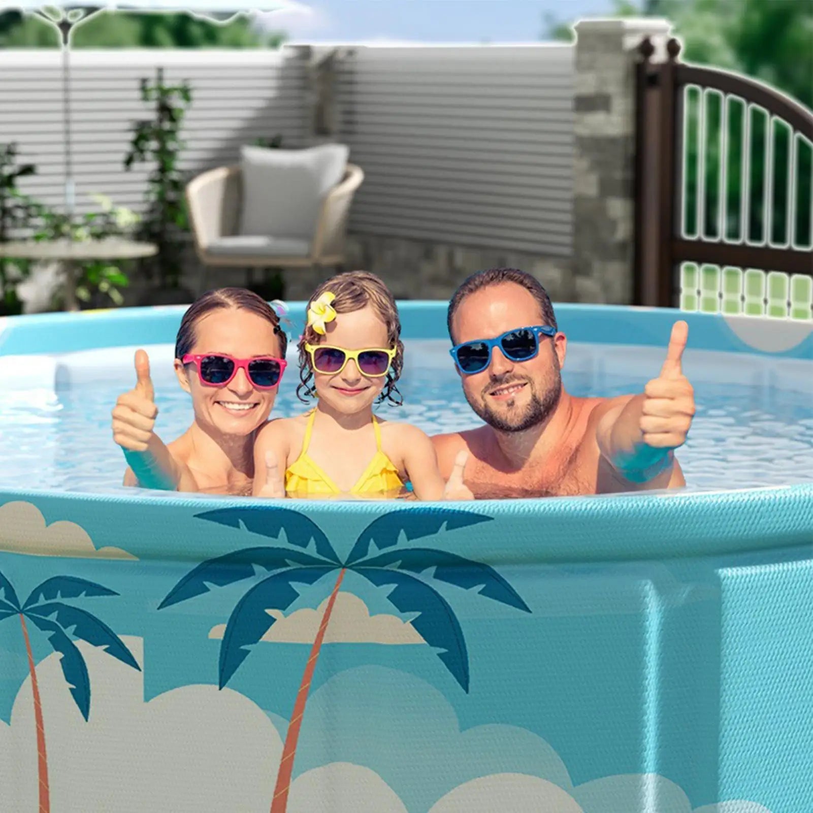 Foldable Inflatable Paddling Pool – Kids & Pets 90/120/160cm