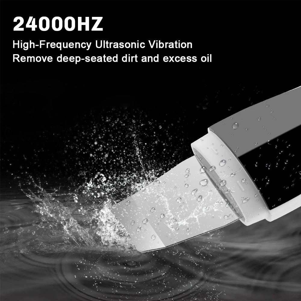 Ultrasonic Skin Scrubber Face Pore Cleaner Deep Cleansing Tool with 4 Modes Peeling Blackhead Remover for Facial Skincare