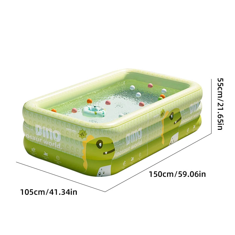 Large Inflatable Family Pool – 1.8 to 2.6M Backyard & Indoor