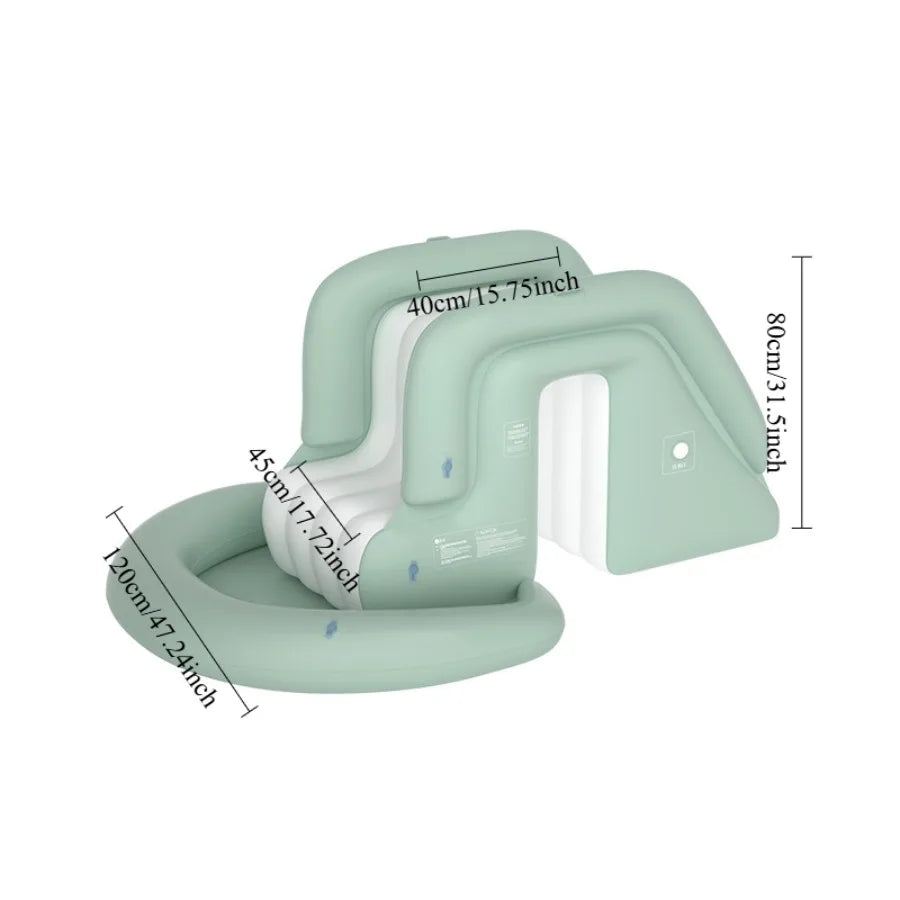 Oversized Family Inflatable Pool – Sunshade, Slide & Float Boat