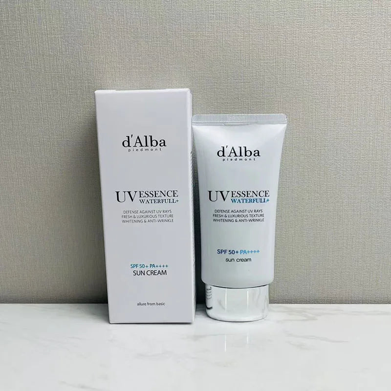 d'Alba UV Essence White Truffle Sunscreen SPF50+ – 50ml Whitening, Moisturising & Lightweight Sun Care