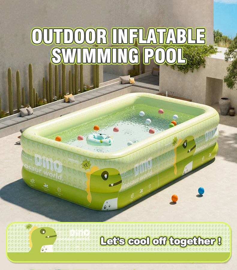 Large Inflatable Family Pool – 1.8 to 2.6M Backyard & Indoor