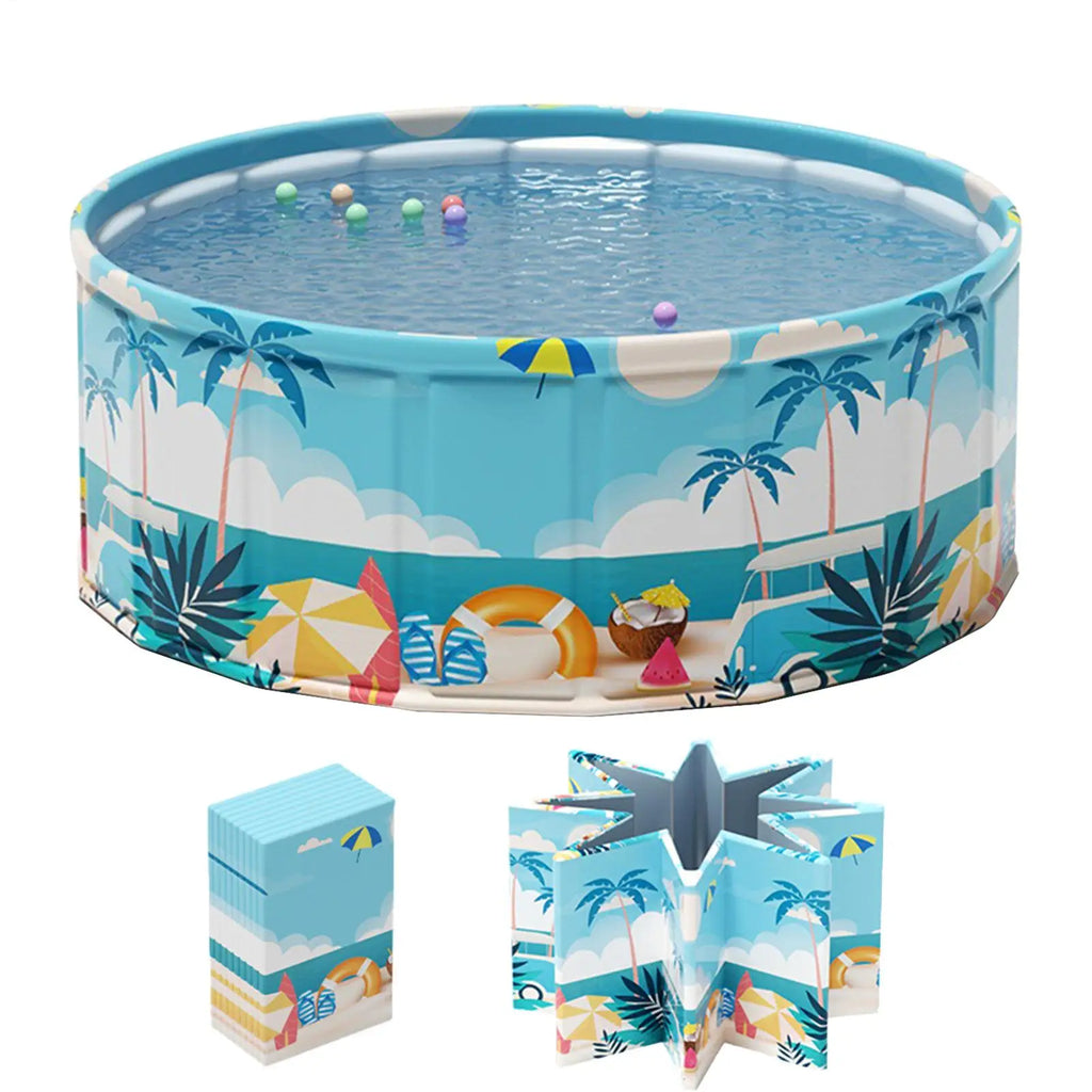 Foldable Kids & Pet Pool – Wading Pool & Dog Bath Tub 90/120/160cm