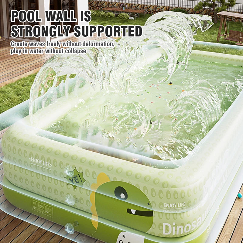 Large Inflatable Family Pool – 1.8 to 2.6M Backyard & Indoor