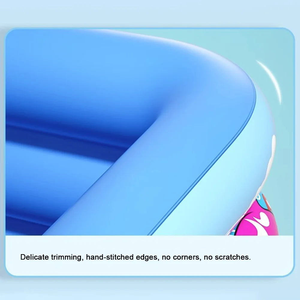 Large Family Inflatable Swimming Pool – 120cm Rectangle Frame