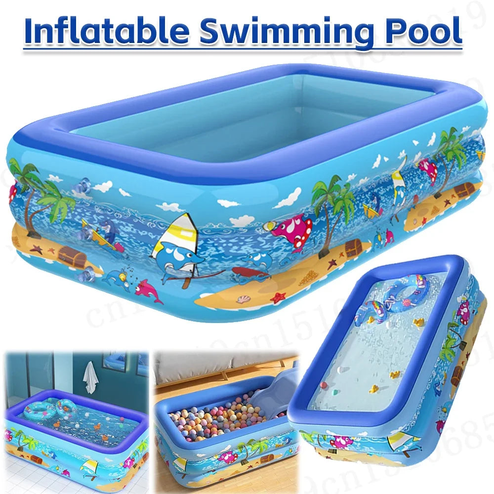 Inflatable Swimming Pool – Adults, Kids & Toddlers Garden Pool