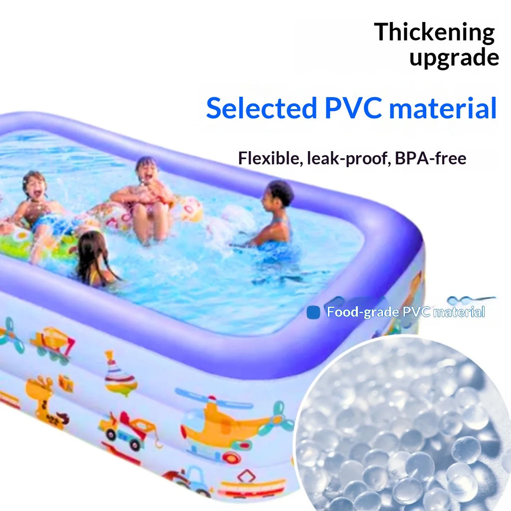 Thickened Outdoor Family Inflatable Pool – Large Portable Swim Pool