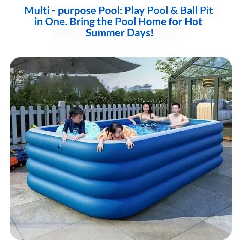 Thickened Outdoor Family Inflatable Pool – Large Portable Swim Pool