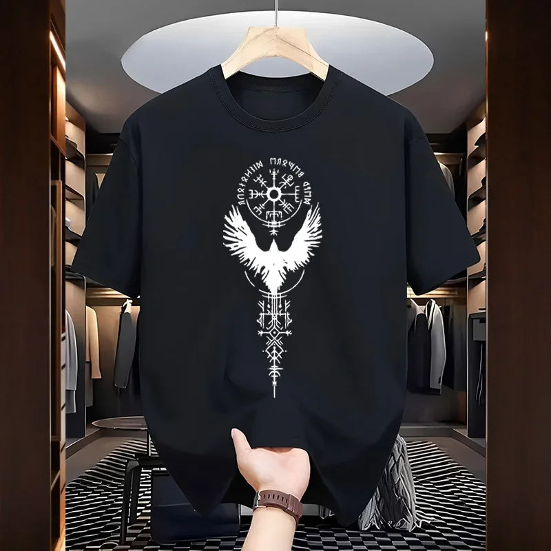 Men's Ancient Raven Print Cotton T-Shirt – Urban Casual