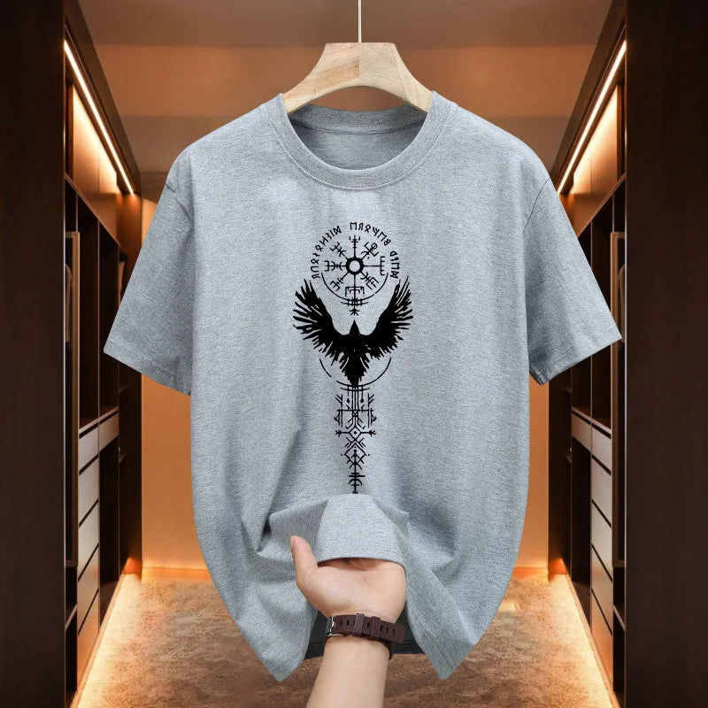 Men's Ancient Raven Print Cotton T-Shirt – Urban Casual