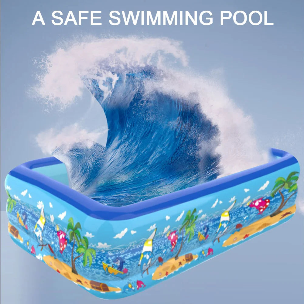 Cartoon Print Inflatable Swimming Pool – Indoor & Outdoor