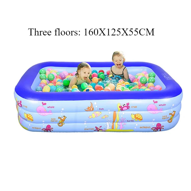 Large Indoor Inflatable Pool – Kids Ocean Ball Play Pool