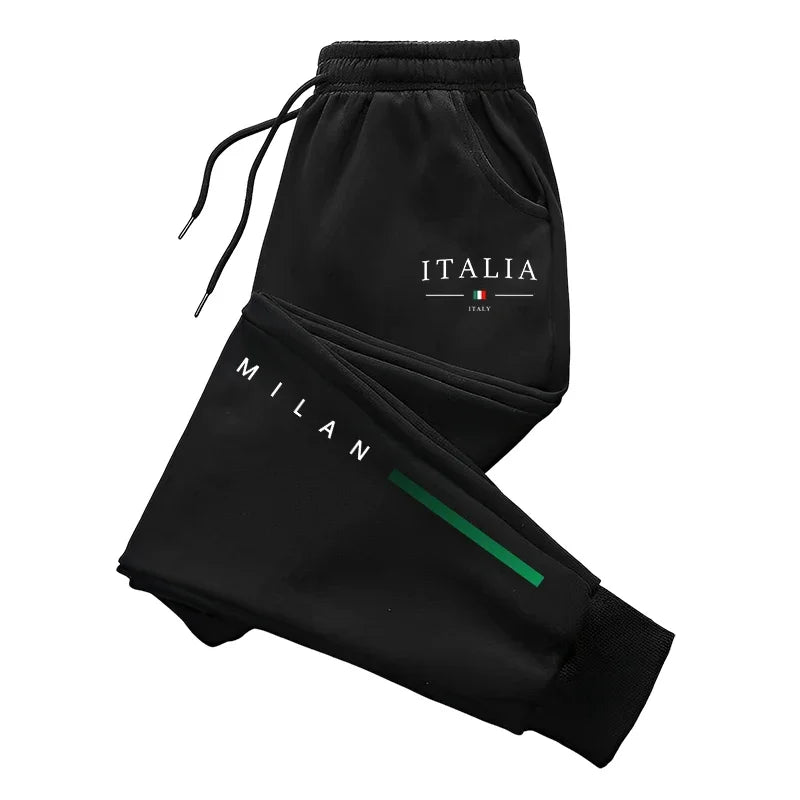 2025 Men's Milan Print Jogger Sweatpants – Casual Sport Trousers