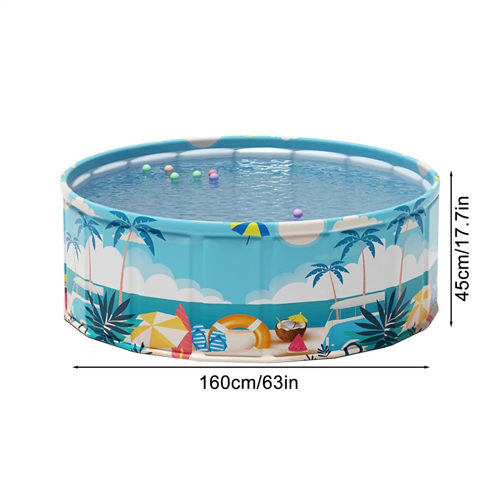 Foldable Inflatable Paddling Pool – Kids & Pets 90/120/160cm