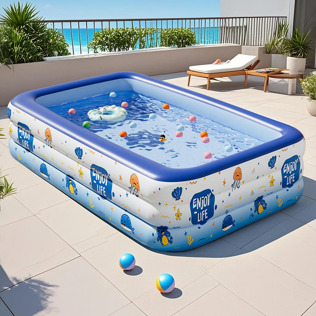 1PC Large Inflatable Swimming Pool, Portable Above Ground Pool, Thickened PVC Outdoor Backyard Summer Water Play Pool
