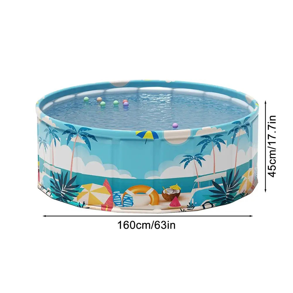 Foldable Kids & Pet Pool – Wading Pool & Dog Bath Tub 90/120/160cm
