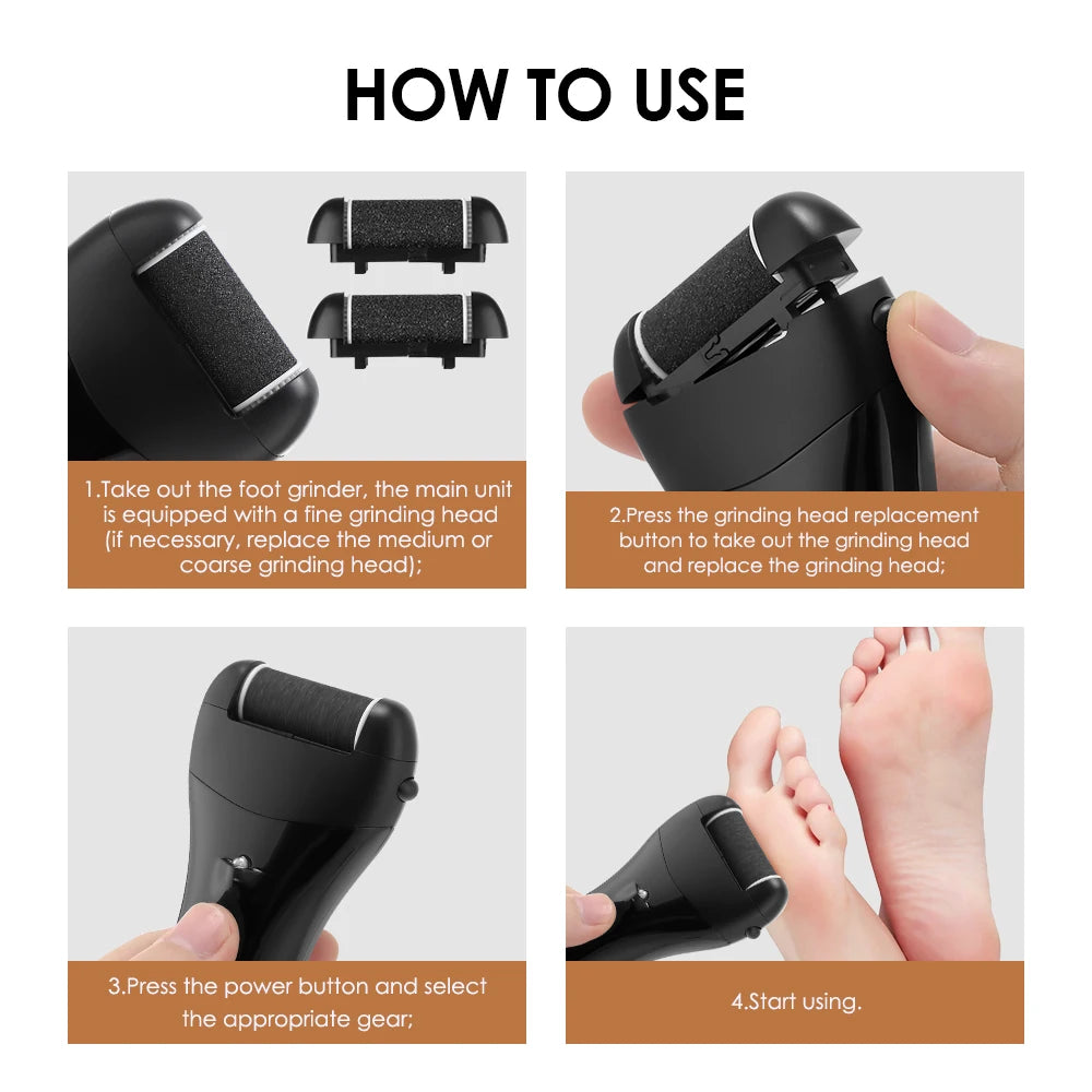 Electric Foot Grinder, Dead Skin Callus Trimmer, Professional Foot Care Tool With LCD Display, Dead Hard Skin Callus Remove