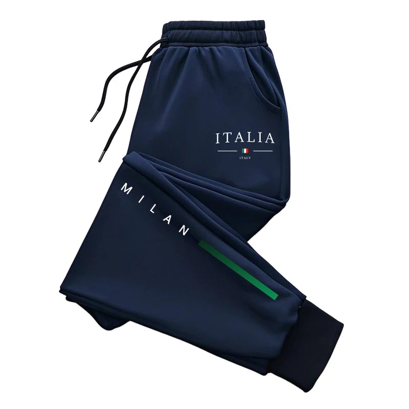 2025 Men's Milan Print Jogger Sweatpants – Casual Sport Trousers