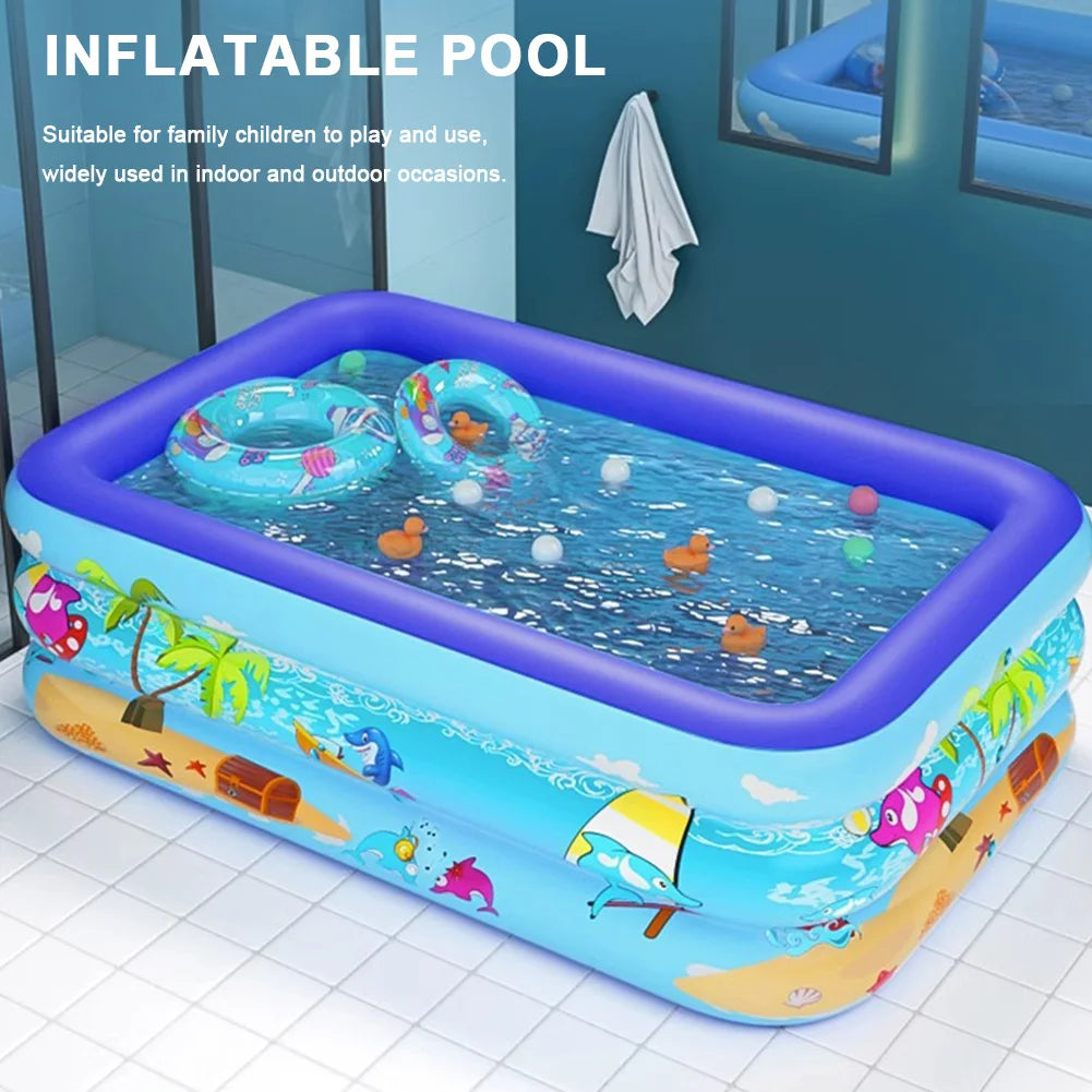 Cartoon Print Inflatable Swimming Pool – Indoor & Outdoor