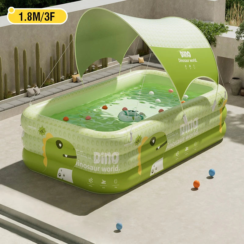 Large Inflatable Family Pool – 1.8 to 2.6M Backyard & Indoor