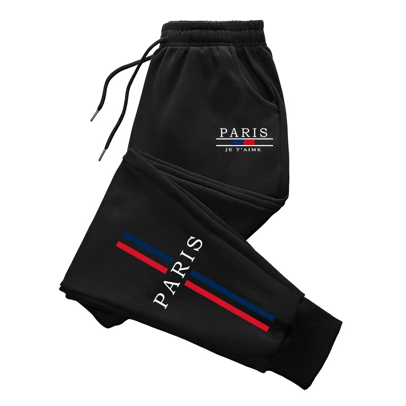 Men's Paris Fashion Jogger Sweatpants – Soft Casual Trousers