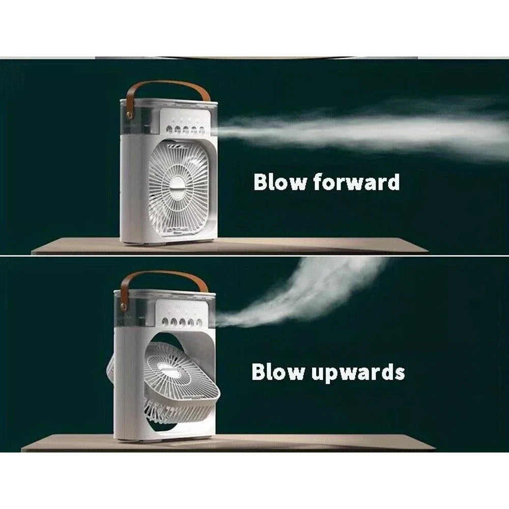 3-in-1 Portable Air Cooler Fan with LED Night Light - Mini Personal Air Conditioner for Home & Travel