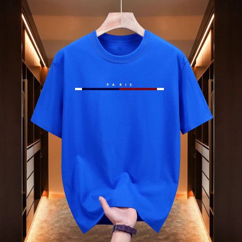 Men's Paris Fashion Cotton T-Shirt – Soft Casual Summer Tee