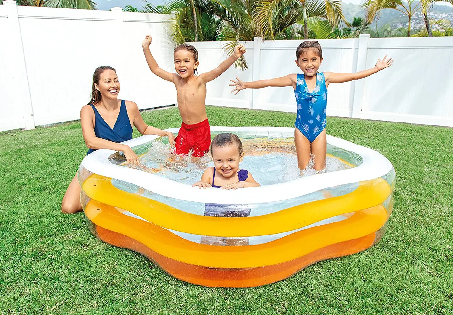 Intex Wetset Summer Colours Swim Centre – 73x71 Inch Inflatable Pool