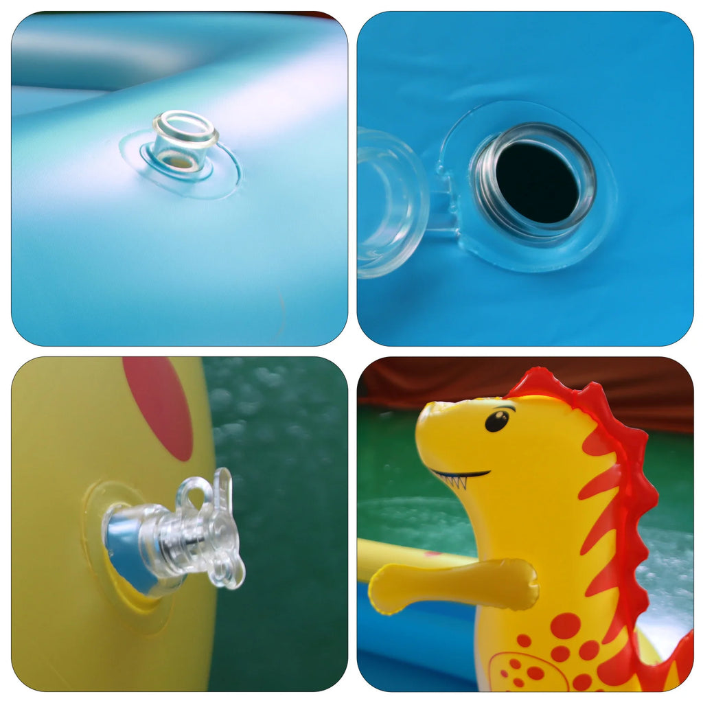 1.7M Dinosaur Inflatable Pool – Sprinkler & Splash Play Mat