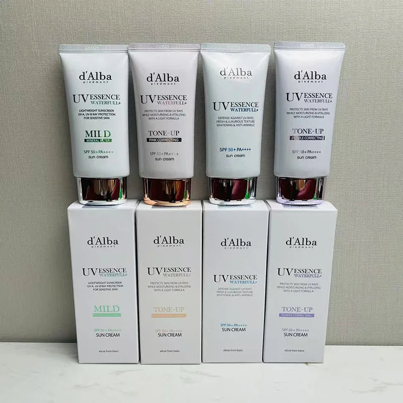 d'Alba UV Essence White Truffle Sunscreen SPF50+ – 50ml Whitening, Moisturising & Lightweight Sun Care
