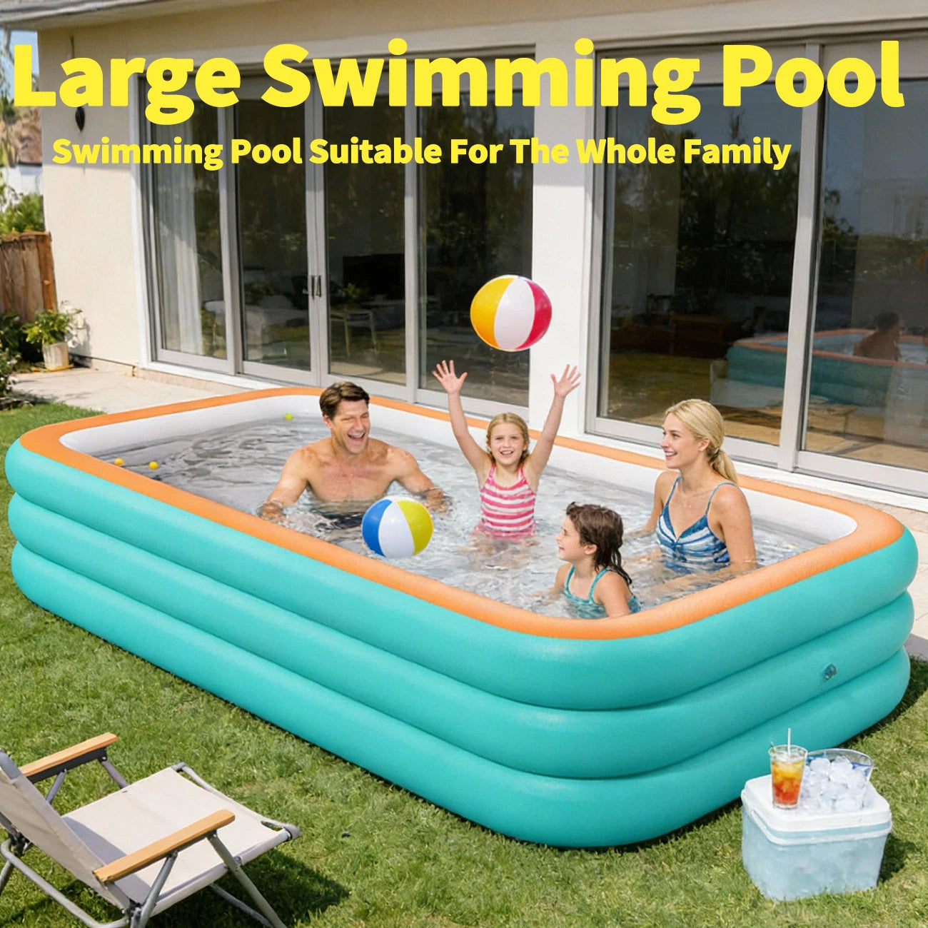 Durable Thickened Family Inflatable Swimming Pool – Large Backyard Pool