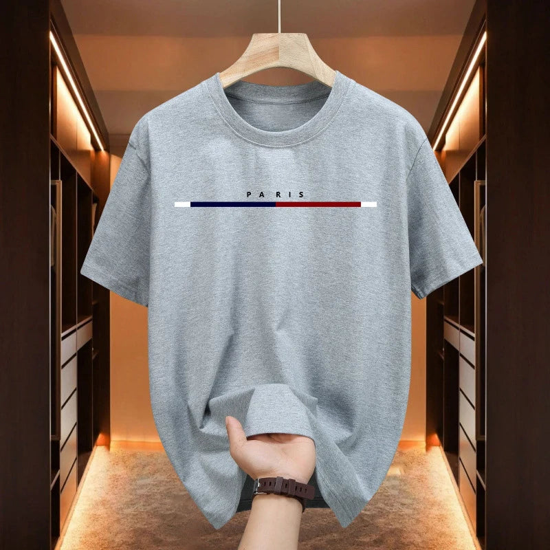 Men's Paris Fashion Cotton T-Shirt – Soft Casual Summer Tee