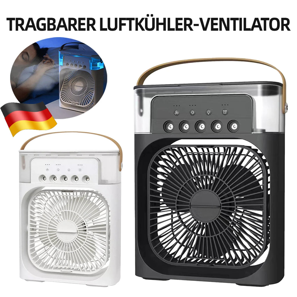 3-in-1 Portable Air Cooler Fan with LED Night Light - Mini Personal Air Conditioner for Home & Travel