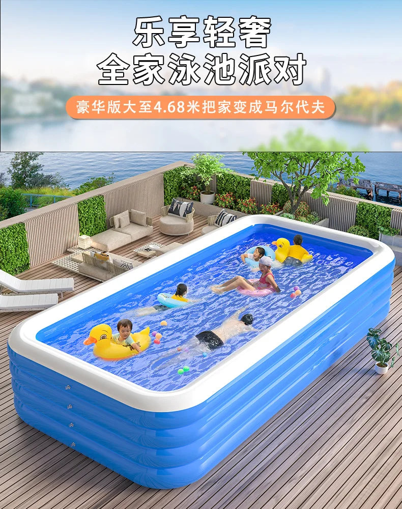Oversized Inflatable Swimming Pool – Extra Large for Kids & Adults