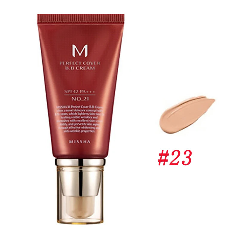 MISSHA M Perfect Cover BB Cream 50ml – New Version | CC Concealer, Whitening & Waterproof Liquid Foundation