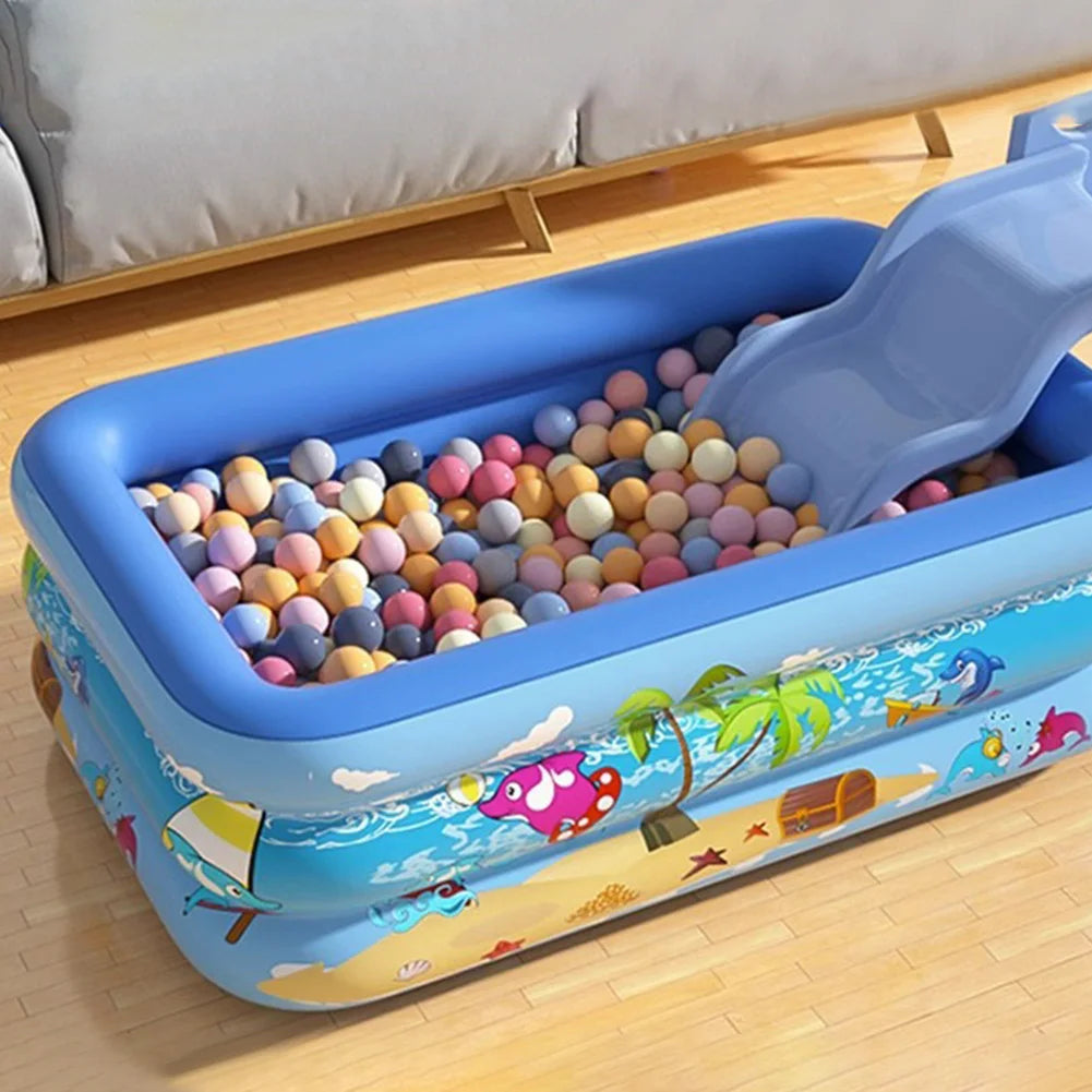 Large Family Inflatable Swimming Pool – 120cm Rectangle Frame
