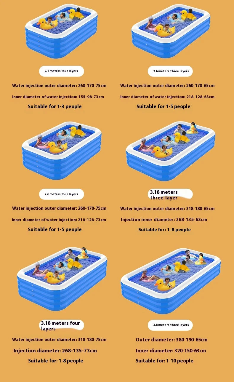Oversized Inflatable Swimming Pool – Extra Large for Kids & Adults